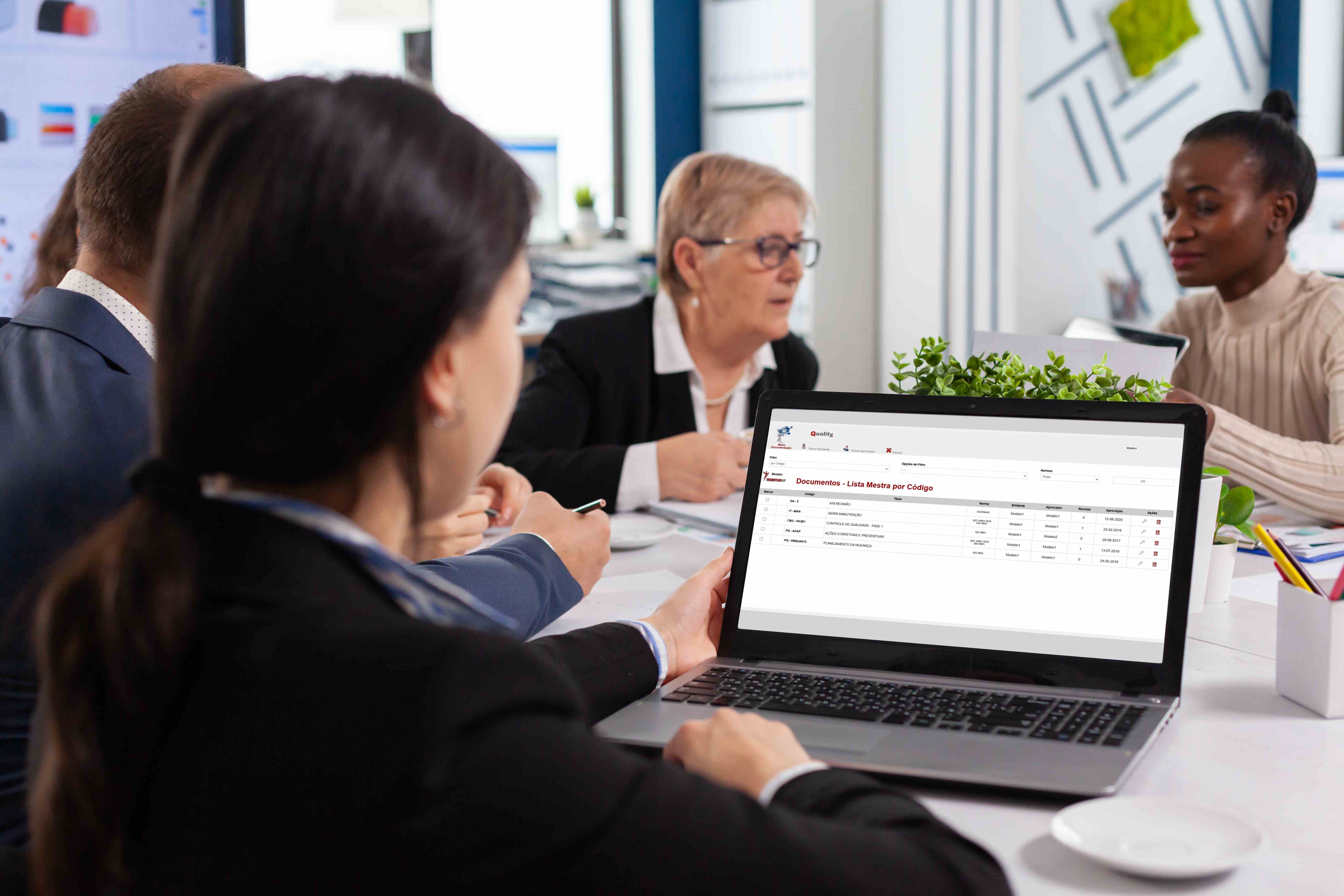 Profissionais utilizando o sistema Tradeplan